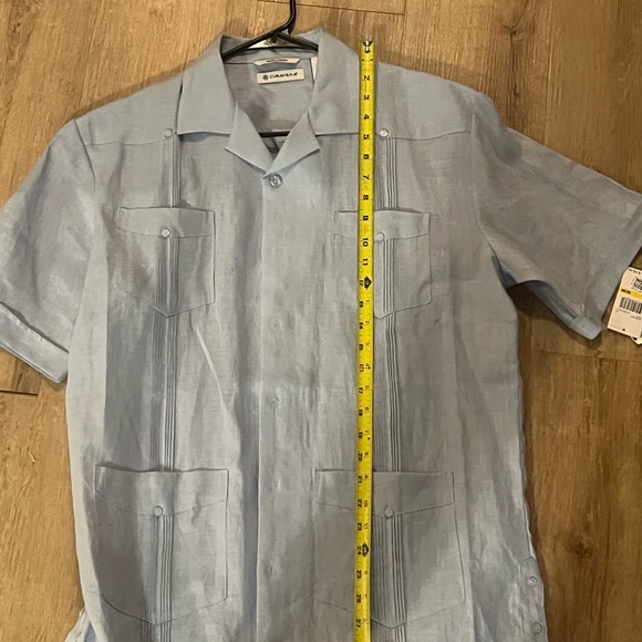100% LINEN CLASSIC GUAYABERA SHIRT - SHORT SLEEVE - Picture 5 of 7